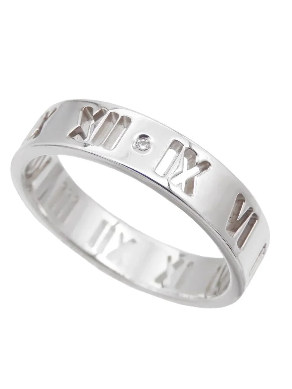 Tiffany & Co Atlas Ring White Gold 18K Diamond